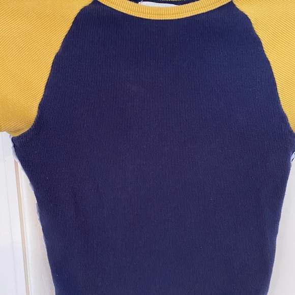 silence + noise Urban Outfitters Navy & Yellow T-Shirt - Picture 5 of 6